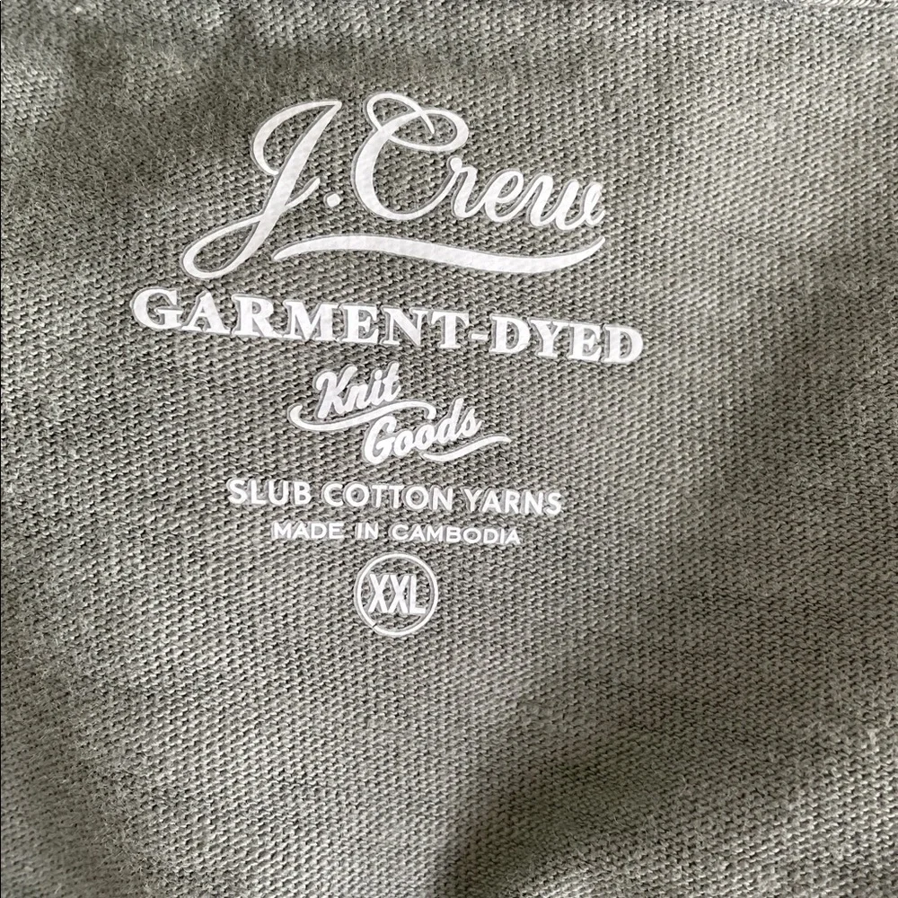 J. Crew Garment Dyed Green Polo Shirt